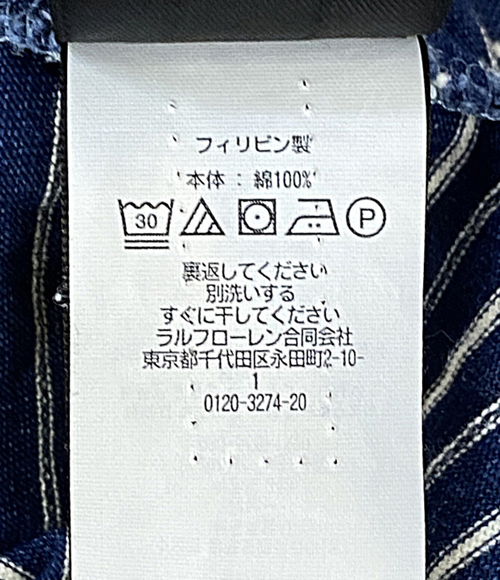 美品 RRL RALPH LAUREN 半袖Ｔシャツ インディゴストライプ ボーダー INDIGO メンズ SIZE XL ダブルアールエル