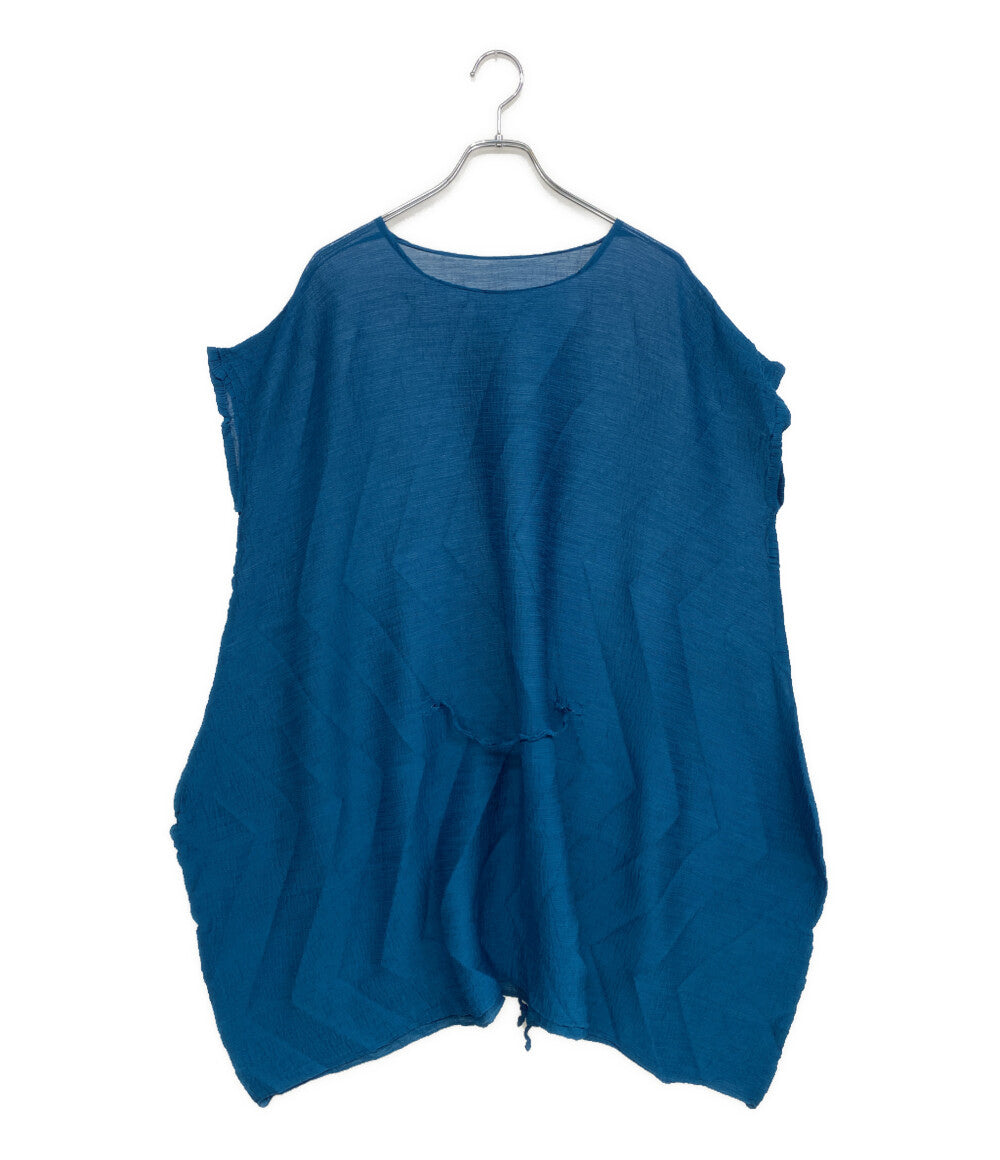 ISSEY MIYAKE me ノースリーブワンピース ブルー MI93FT632 レディース SIZE - ミー イッセイミヤケ