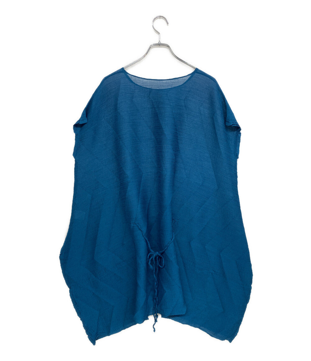 ISSEY MIYAKE me ノースリーブワンピース ブルー MI93FT632 レディース SIZE - ミー イッセイミヤケ