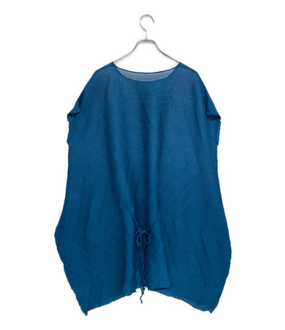 ISSEY MIYAKE me ノースリーブワンピース ブルー MI93FT632 レディース SIZE - ミー イッセイミヤケ