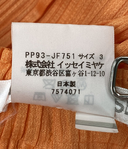 PLEATS PLEASE オレンジ ストレートパンツ レディース SIZE 3 プリーツプリーズ
