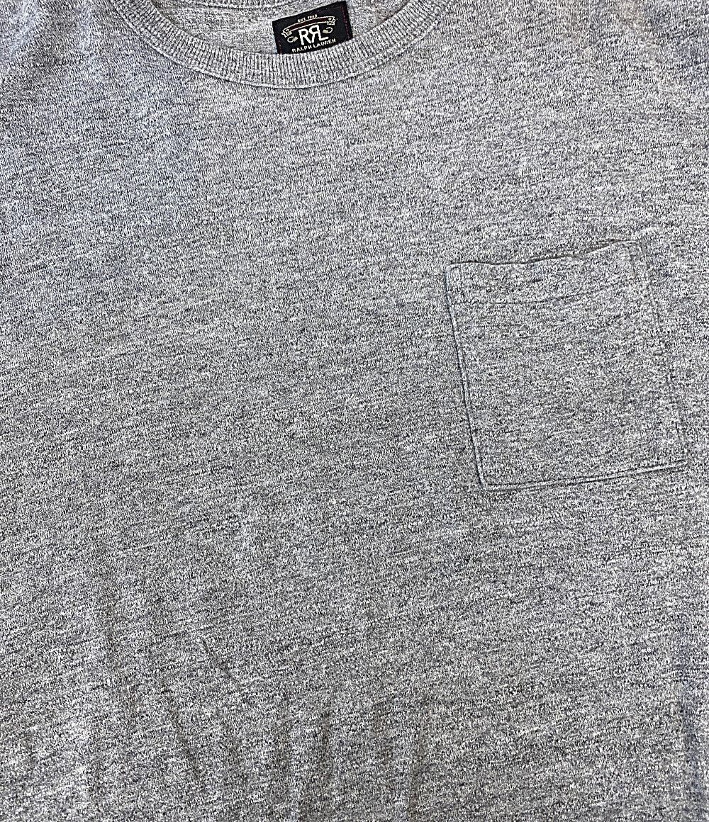 美品 RRL RALPH LAUREN 半袖Ｔシャツ ポケT USA製 杢グレー メンズ SIZE M ダブルアールエル