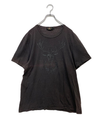 RRL RALPH LAUREN 半袖Ｔシャツ オールド プリント ブラック メンズ SIZE L ダブルアールエル
