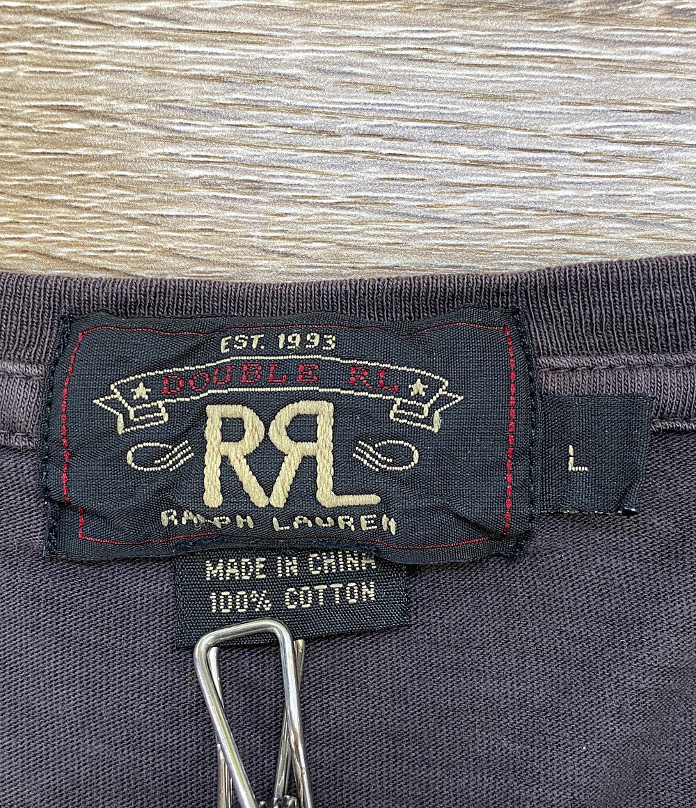 RRL RALPH LAUREN 半袖Ｔシャツ オールド プリント ブラック メンズ SIZE L ダブルアールエル