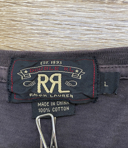 RRL RALPH LAUREN 半袖Ｔシャツ オールド プリント ブラック メンズ SIZE L ダブルアールエル