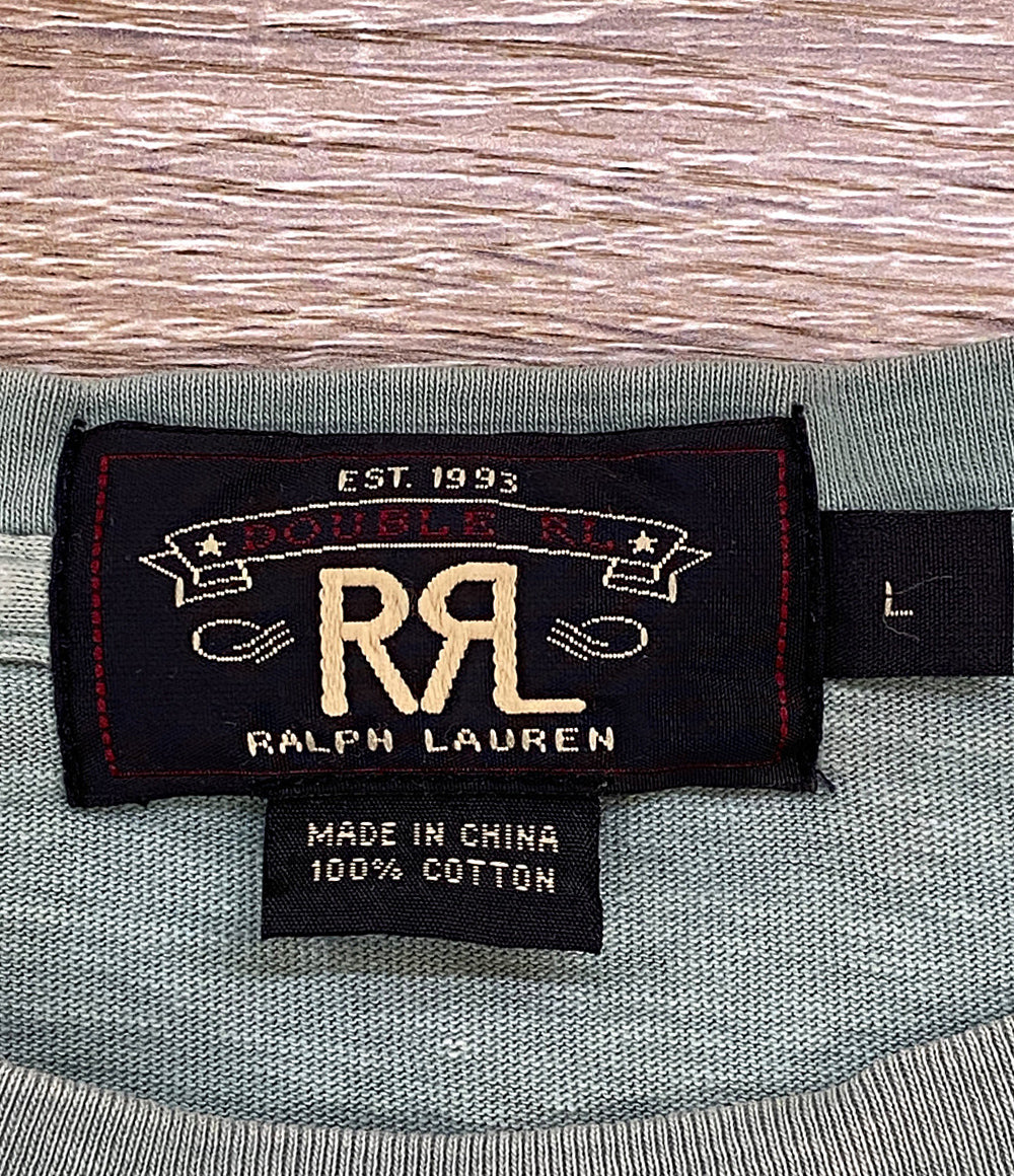 RRL RALPH LAUREN 半袖Ｔシャツ オールド プリント グリーン メンズ SIZE L ダブルアールエル