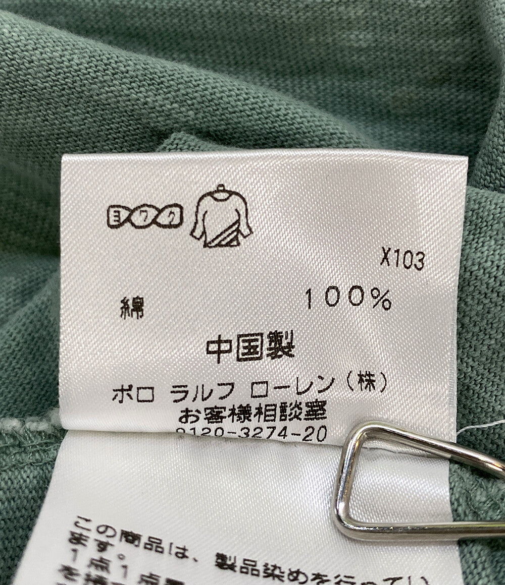 RRL RALPH LAUREN 半袖Ｔシャツ オールド プリント グリーン メンズ SIZE L ダブルアールエル