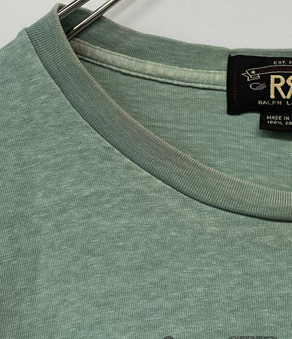 RRL RALPH LAUREN 半袖Ｔシャツ オールド プリント グリーン メンズ SIZE L ダブルアールエル