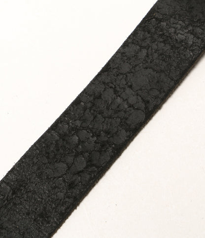 美品 RRL ディストレスト レザー ベルト ブラック メンズ SIZE 34 ダブルアールエル