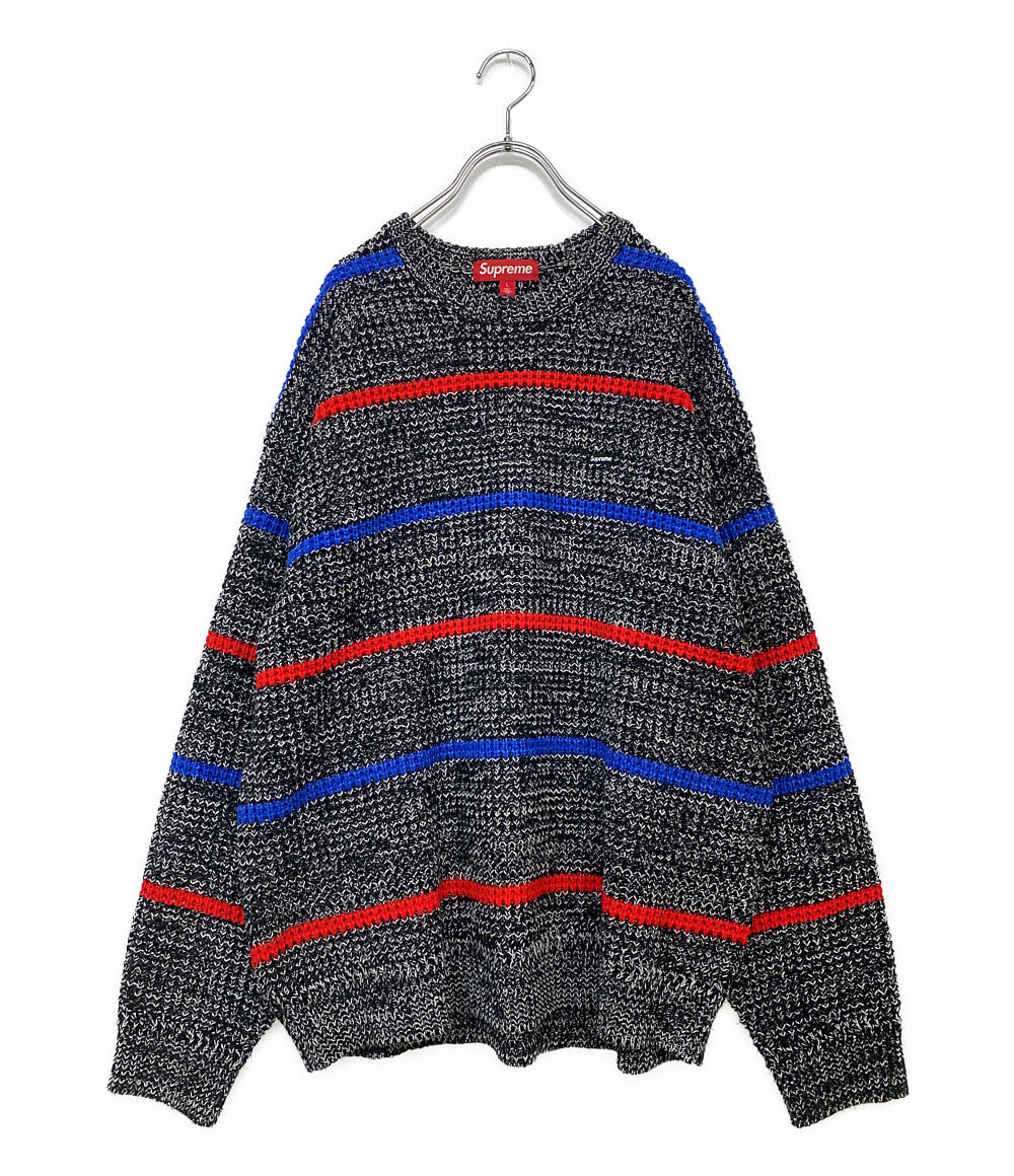 COMME des GARCONS ウールニット グレー チェック W18080 メンズ SIZE
