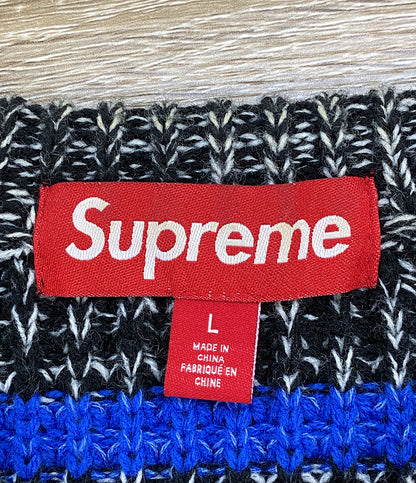 美品 Supreme ニット 24SS ボーダー SMALL BOX メンズ SIZE L シュプリーム
