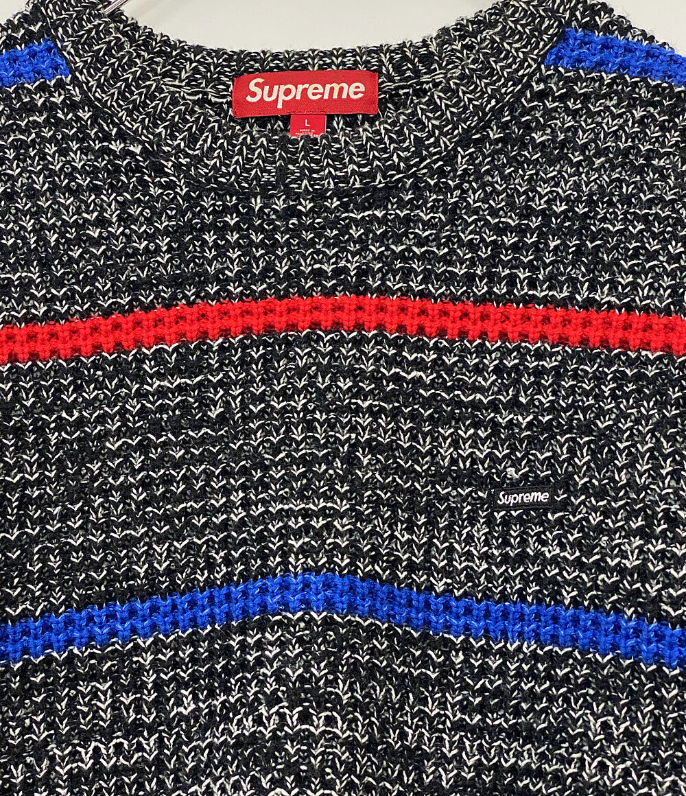 美品 Supreme ニット 24SS ボーダー SMALL BOX メンズ SIZE L シュプリーム