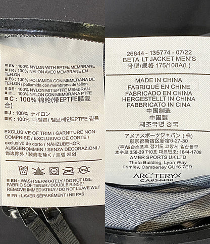ARC'TERYX マウンテンパーカー Beta LT jacket ブラック メンズ SIZE L アークテリクス