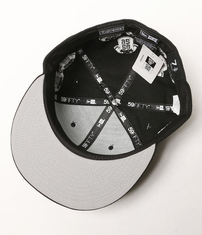 美品 NEW ERA × supreme シュプリーム キャップ ブラック world famous メンズ SIZE 60.6cm ニューエラ