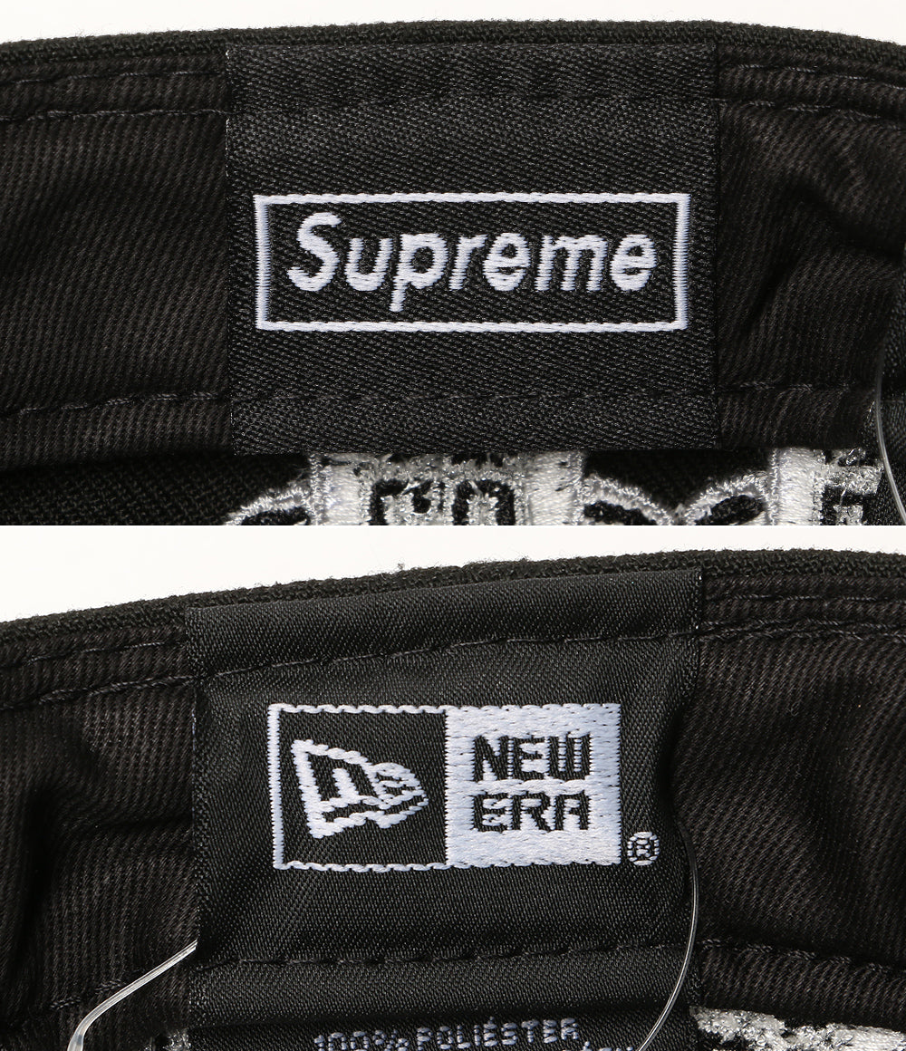 美品 NEW ERA × supreme シュプリーム キャップ ブラック world famous メンズ SIZE 60.6cm ニューエラ