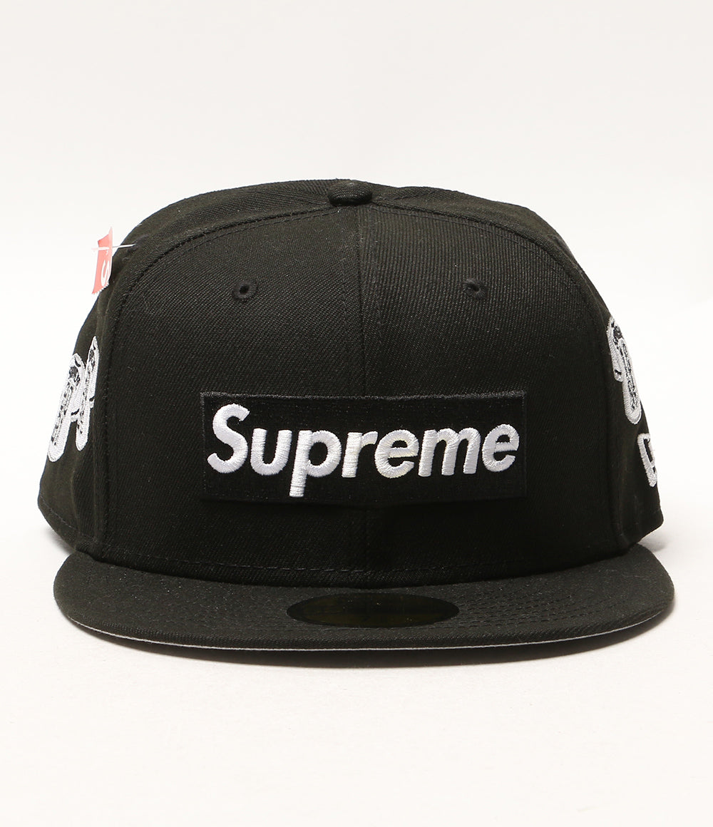 美品 NEW ERA × supreme シュプリーム キャップ ブラック world famous メンズ SIZE 60.6cm ニューエラ