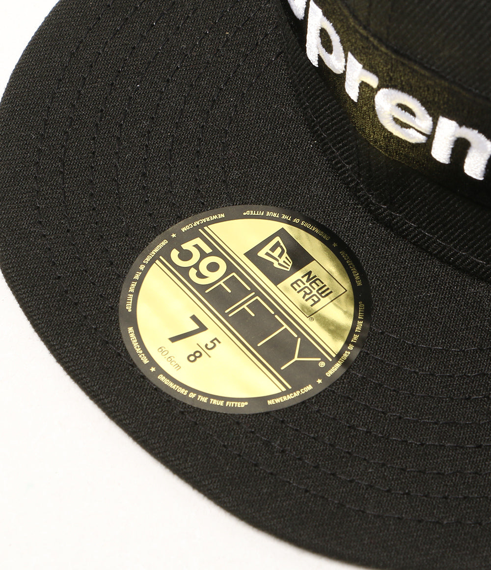 美品 NEW ERA × supreme シュプリーム キャップ ブラック world famous メンズ SIZE 60.6cm ニューエラ