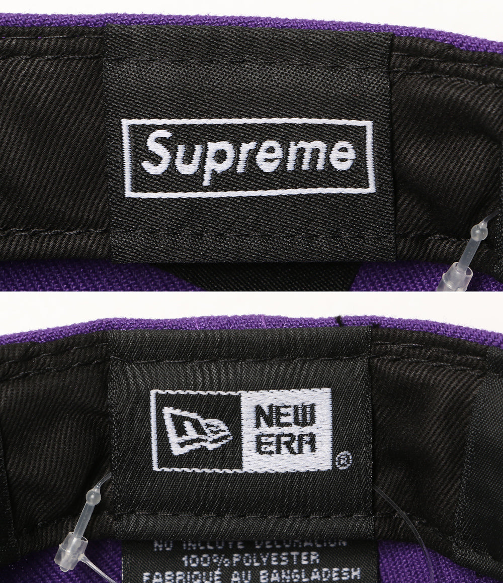 美品 NEW ERA × supreme シュプリーム キャップ mister cartoon パープル メンズ SIZE 58.7cm ニューエラ
