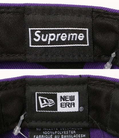 美品 NEW ERA × supreme シュプリーム キャップ mister cartoon パープル メンズ SIZE 58.7cm ニューエラ