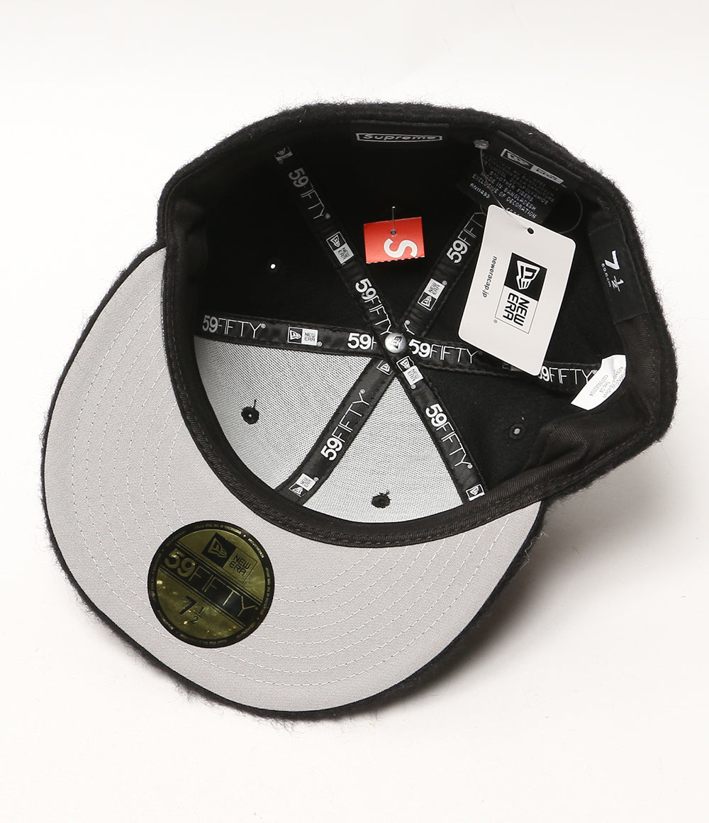 美品 NEW ERA × supreme シュプリーム キャップ ブラック メンズ SIZE 59.6cm ニューエラ