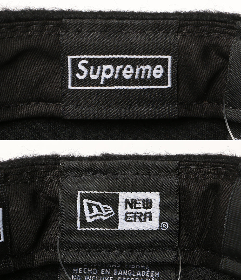 美品 NEW ERA × supreme シュプリーム キャップ ブラック メンズ SIZE 59.6cm ニューエラ