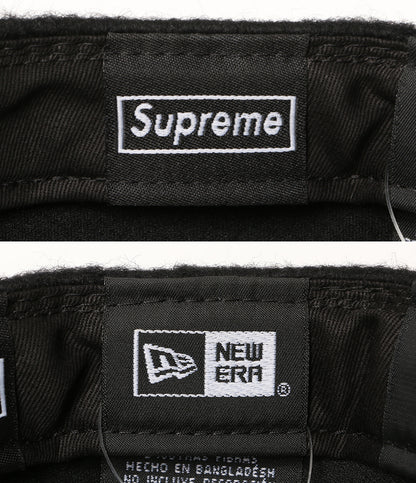 美品 NEW ERA × supreme シュプリーム キャップ ブラック メンズ SIZE 59.6cm ニューエラ