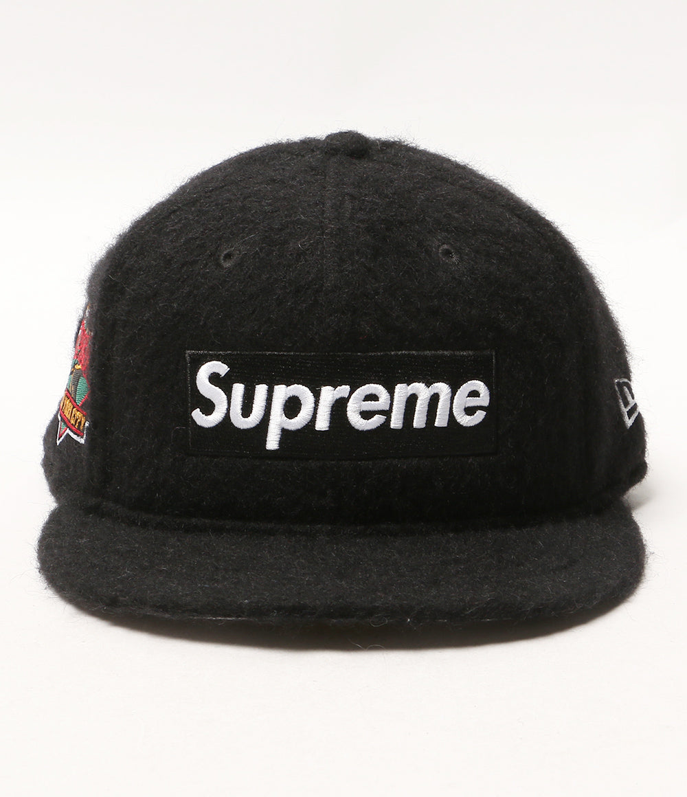 美品 NEW ERA × supreme シュプリーム キャップ ブラック メンズ SIZE 59.6cm ニューエラ
