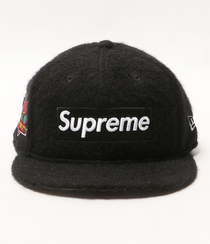 美品 NEW ERA × supreme シュプリーム キャップ ブラック メンズ SIZE 59.6cm ニューエラ