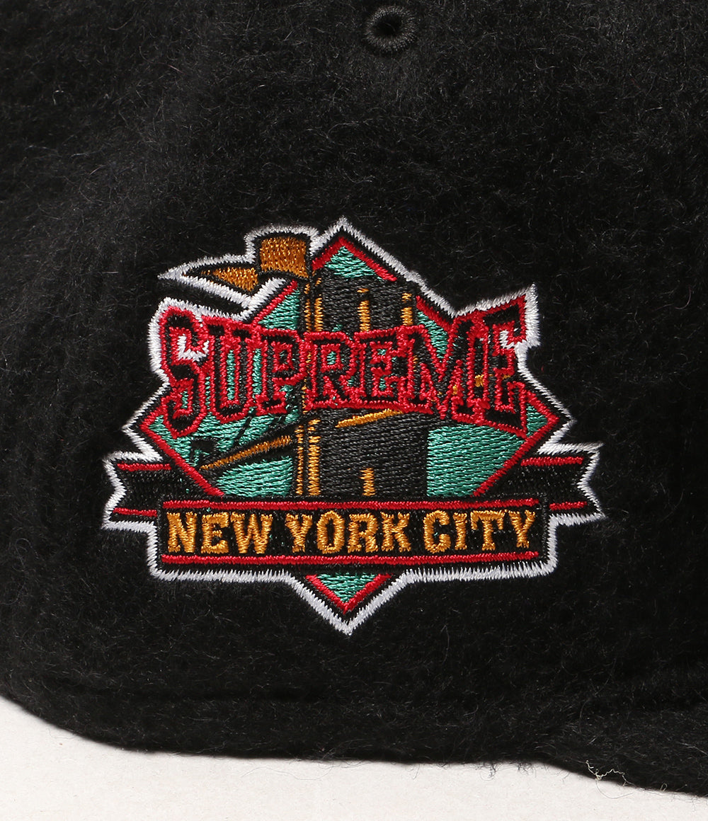 美品 NEW ERA × supreme シュプリーム キャップ ブラック メンズ SIZE 59.6cm ニューエラ
