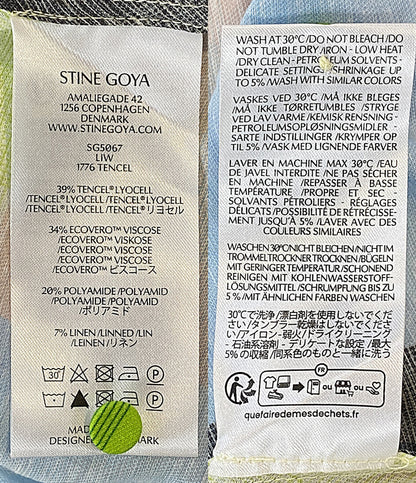 STINE GOYA スティーヌ・ゴヤ 半袖シャツ パフスリーブ マルチカラー チェック レディース SIZE L