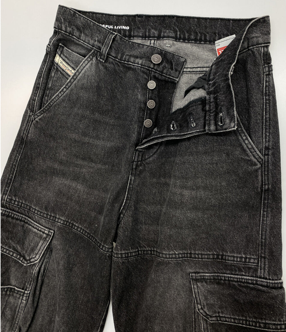 DIESEL デニムカーゴパンツ 濃グレー レディース SIZE W23 ディーゼル