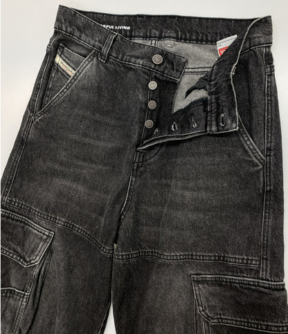 DIESEL デニムカーゴパンツ 濃グレー レディース SIZE W23 ディーゼル