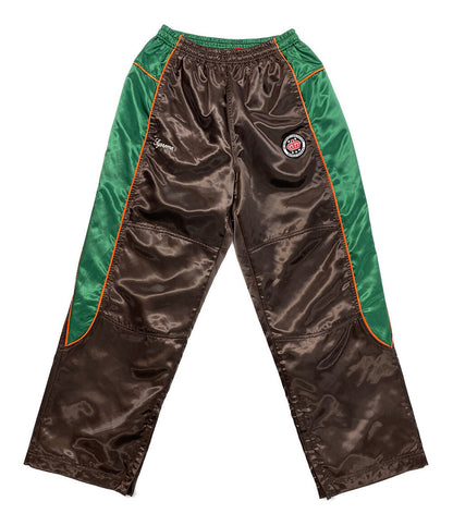 Supreme パンツ satin track pant 24ss ブラウン×グリーン レディース SIZE S シュプリーム