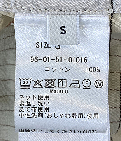 美品 LEMAIRE 長袖シャツ チェック柄 ベージュ 25ss 96-05-51-01016 メンズ SIZE S ルメール