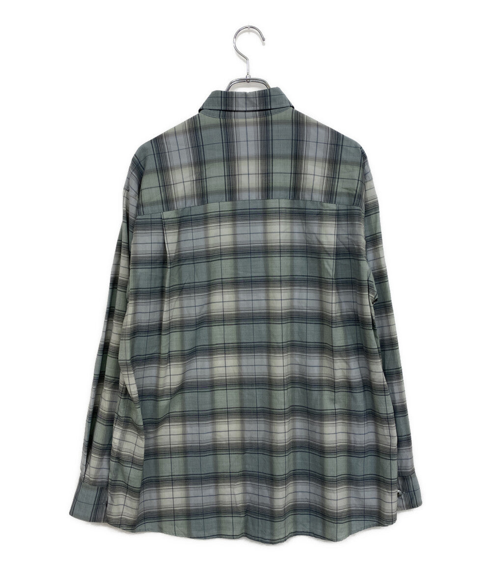 AURALEE 長袖シャツ ブルー×グレー チェック 25SS A25SS01LC メンズ SIZE 4 オーラリー