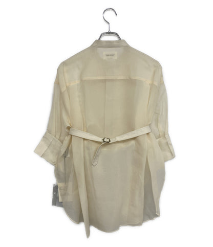 美品 beautiful people 長袖シャツ ベージュ シアー 1915106005 レディース SIZE 34 ビューティフルピープル