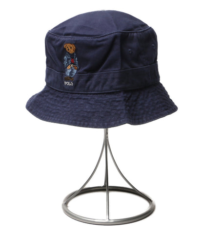 美品 POLO RALPH LAUREN POLO BEAR バケットハット ネイビー メンズ SIZE 58cm ポロ・ラルフローレン