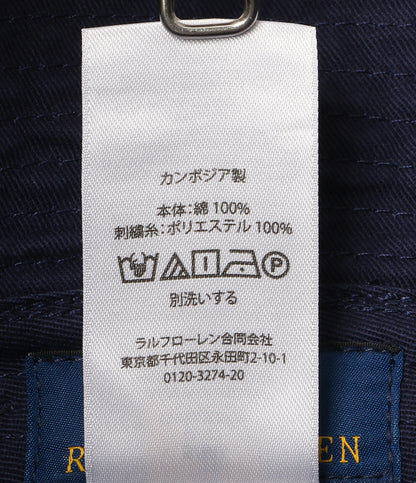 美品 POLO RALPH LAUREN POLO BEAR バケットハット ネイビー メンズ SIZE 58cm ポロ・ラルフローレン