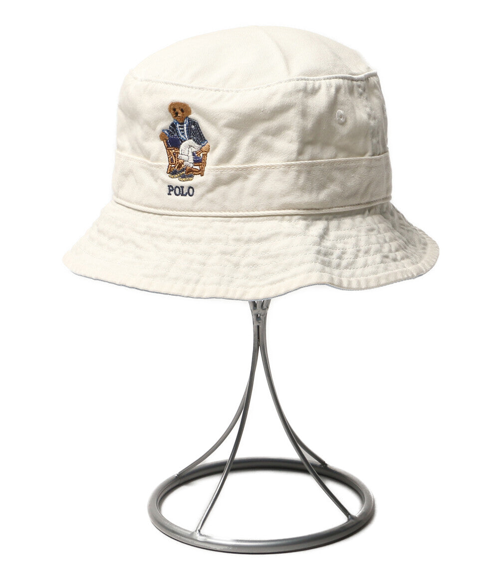美品 POLO RALPH LAUREN POLO BEAR バケットハット NATURAL 26SS メンズ SIZE 58cm ポロ・ラルフローレン