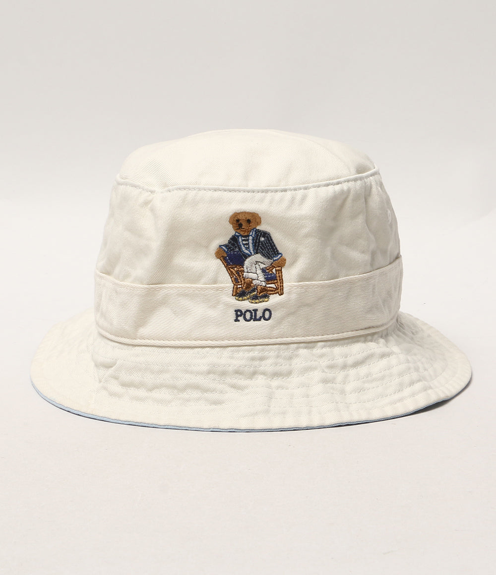 美品 POLO RALPH LAUREN POLO BEAR バケットハット NATURAL 26SS メンズ SIZE 58cm ポロ・ラルフローレン