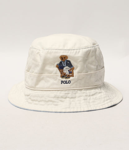 美品 POLO RALPH LAUREN POLO BEAR バケットハット NATURAL 26SS メンズ SIZE 58cm ポロ・ラルフローレン
