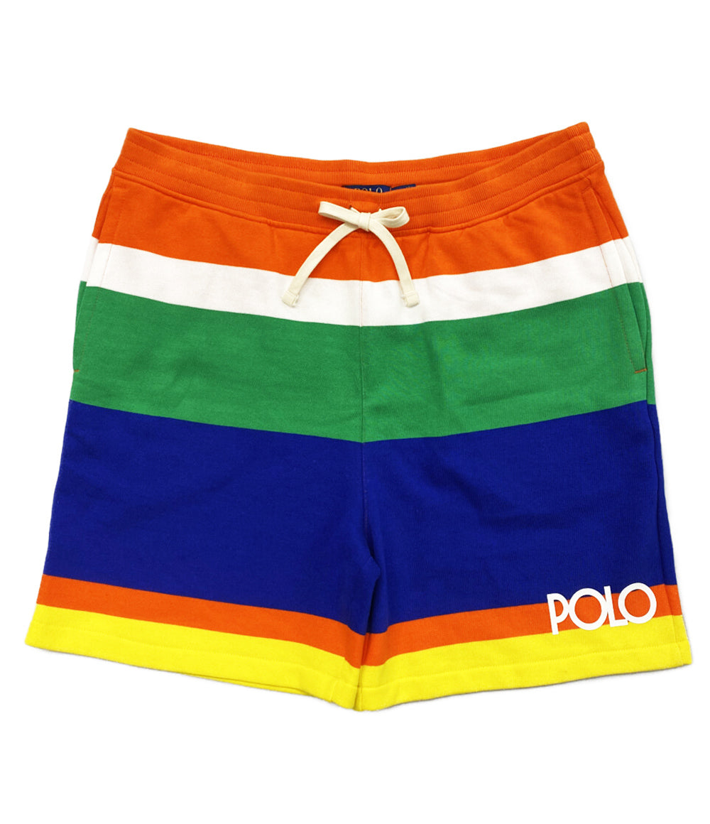 美品 POLO RALPH LAUREN ハーフパンツ 6INCH LOGO STRIPED FLEECE SHORT MULTI メンズ SIZE XL ポロ・ラルフローレン