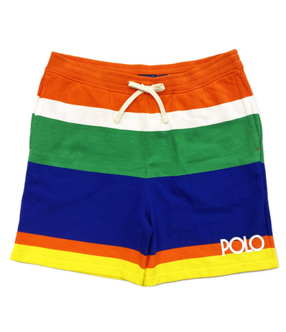 美品 POLO RALPH LAUREN ハーフパンツ 6INCH LOGO STRIPED FLEECE SHORT MULTI メンズ SIZE XL ポロ・ラルフローレン