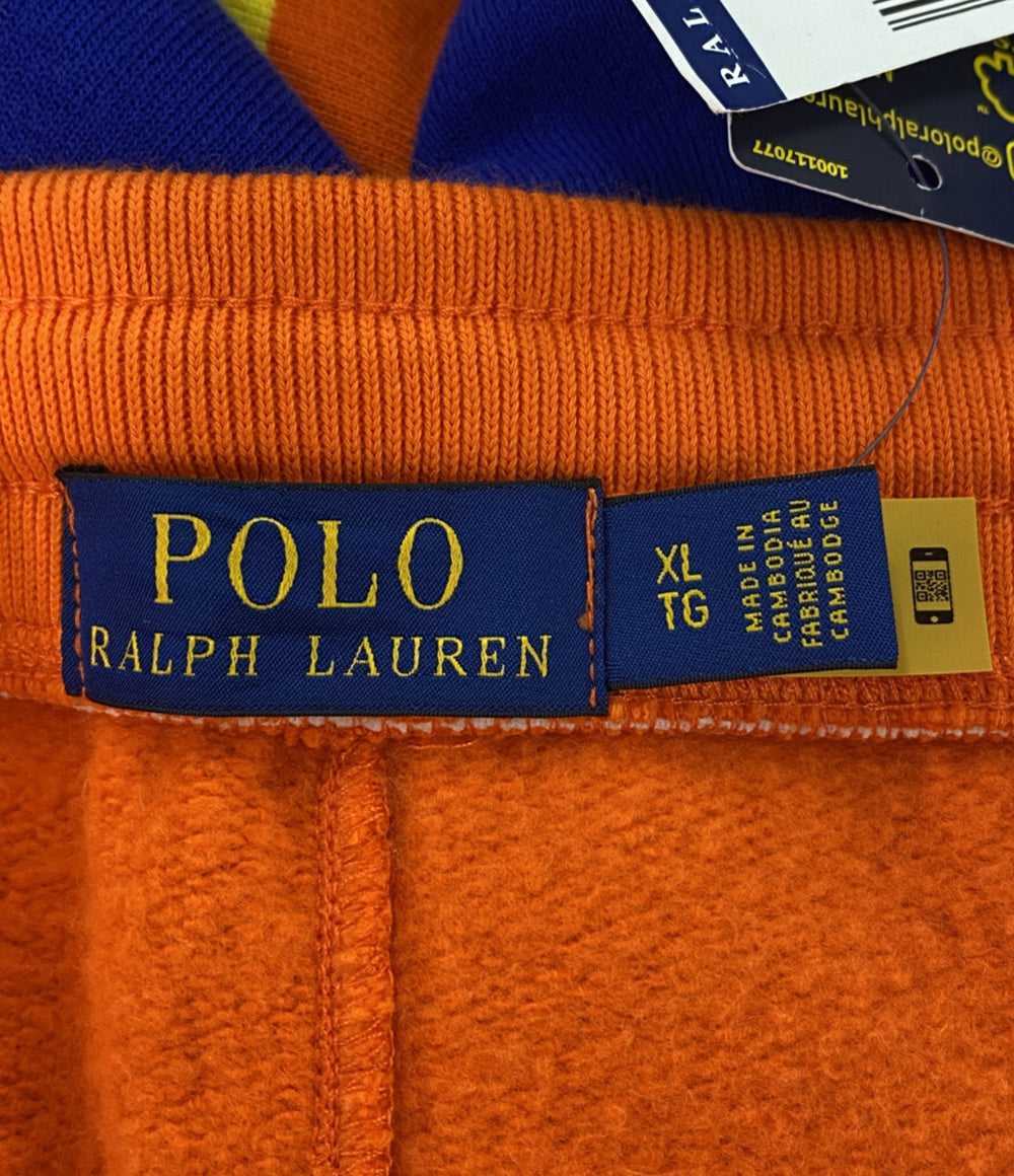 美品 POLO RALPH LAUREN ハーフパンツ 6INCH LOGO STRIPED FLEECE SHORT MULTI メンズ SIZE XL ポロ・ラルフローレン