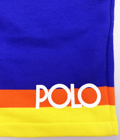 美品 POLO RALPH LAUREN ハーフパンツ 6INCH LOGO STRIPED FLEECE SHORT MULTI メンズ SIZE XL ポロ・ラルフローレン