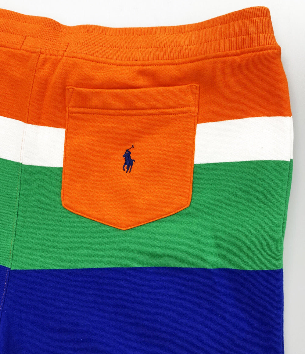 美品 POLO RALPH LAUREN ハーフパンツ 6INCH LOGO STRIPED FLEECE SHORT MULTI メンズ SIZE XL ポロ・ラルフローレン