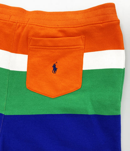 美品 POLO RALPH LAUREN ハーフパンツ 6INCH LOGO STRIPED FLEECE SHORT MULTI メンズ SIZE XL ポロ・ラルフローレン