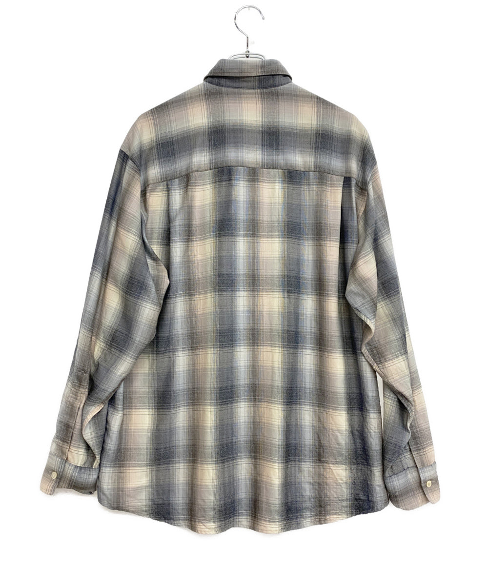 AURALEE 長袖シャツ 24SS グレー×ピンク チェック メンズ SIZE 4 オーラリー