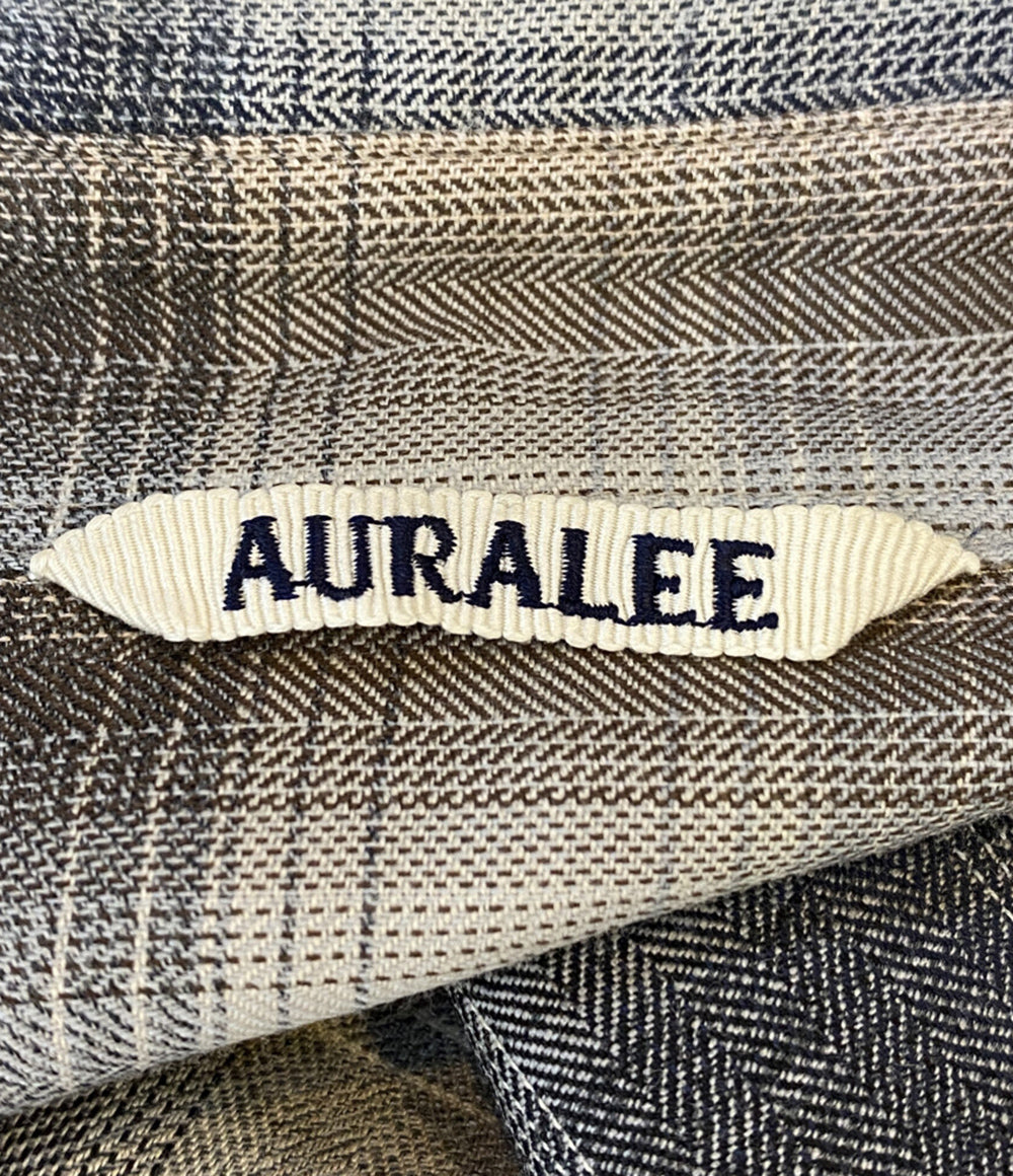 AURALEE 長袖シャツ 24SS グレー×ピンク チェック メンズ SIZE 4 オーラリー
