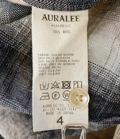 AURALEE 長袖シャツ 24SS グレー×ピンク チェック メンズ SIZE 4 オーラリー
